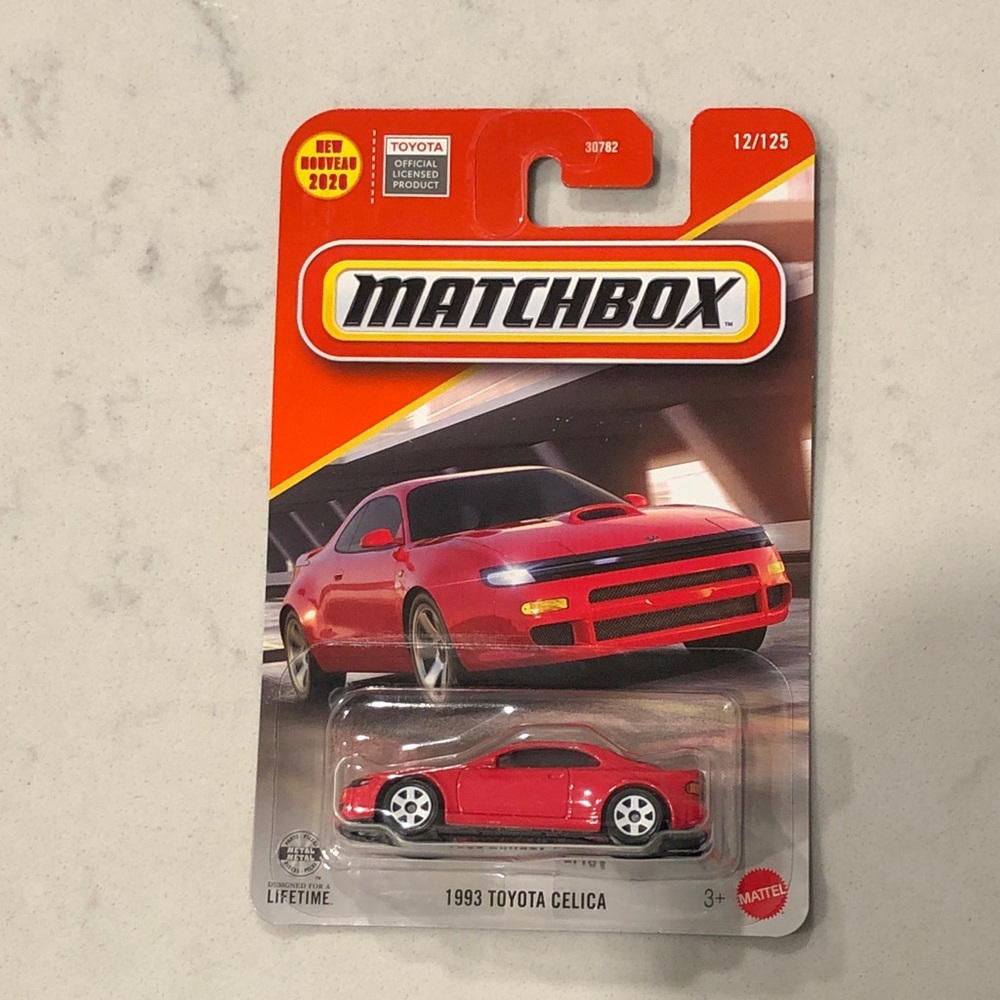 Mattel Matchbox Red Toyota Celica Toy Car